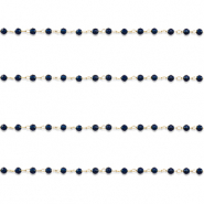 Componenti in acciaio inossidabile catena a rolò tonda oro-blu scuro