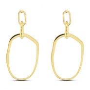 Orecchini in acciaio inossidabil irregolare oro