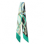 Bandana foulard con serpente verde menta-verde-giallo