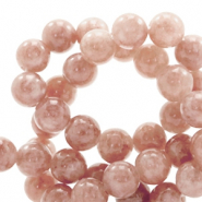 Perline in pietra naturale Calcite e Marmo 4mm rosa vintage chiaro