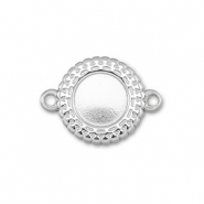 BY31&reg; Distanziatore in acciaio inossidabile con castone per SS30 fondo piatto argento