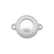 BY31&reg; Distanziatore in acciaio inossidabile con castone per SS20 fondo piatto argento