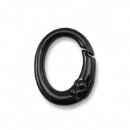 Componenti colorati brisé portachiavi ovale nero