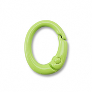 Componenti colorati brisé portachiavi ovale verde