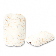 Perline di ceramica rettangolo biancastro