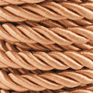 Cordoncino alla moda spirale 10mm marrone crema