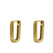 Orecchini in acciaio inossidabile ovale oro