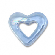 Perline di ceramica greca DQ cuore blu
