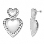 Orecchini alla moda cuore argento