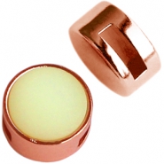 Passanti di metallo DQ Cuoio&reg; con castone per cabochon 12mm oro rosa