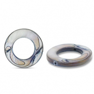 Perline di conchiglia 20mm tonda grigio