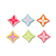 Perline di metallo smalto rombo multicolore