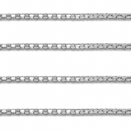 Componenti in acciaio inossidabile catena a rol&ograve; a maglia popcorn argento