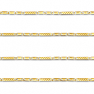 Componenti in acciaio inossidabile catena piatta oro