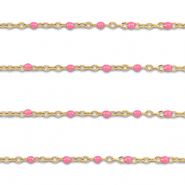 Componenti in acciaio inossidabile 1mm catena oro-rosa