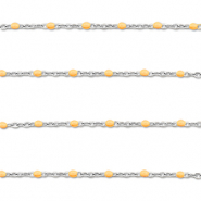 Componenti in acciaio inossidabile 1mm catena argento-arancio pesca