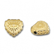 Perline in acciaio inossidabile cuore Occhio della Provvidenza oro