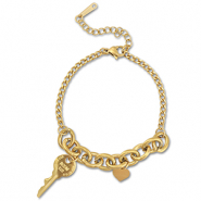 Bracciali in acciaio inossidabile chiave oro