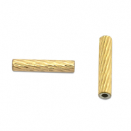 Perline in acciaio inossidabile tubo 10mm oro