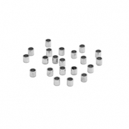 Perline in acciaio inossidabile schiaccini tubo 1.5mm argento
