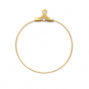 Componenti in acciaio inossidabile orecchini a cerchio oro