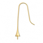 Componenti in acciaio inossidabile orecchini / monachella con terminale oro