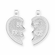 Ciondoli di metallo DQ "best friends" argento antico (privo di nichel)