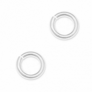 Componenti di metallo DQ anellino apribile argento antico (privo di nichel)