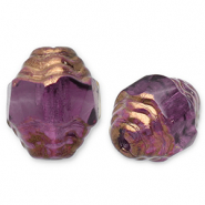 Perline Rep. Ceca FPB ovale 7x6mm amethyst-bronze