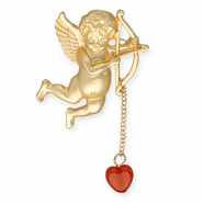 Broches accattivanti cupido oro-rosso