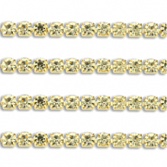 Catena strass in acciaio inossidabile 3mm oro-champagne