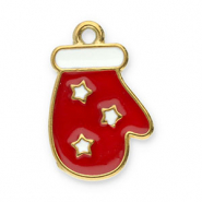 Ciondoli in acciaio inossidabile guanto oro-rosso-bianco