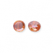 Perline sfaccettate arancio fiamma-rivestimento AB