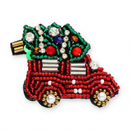 Broches auto con albero di Natale rosso-verde