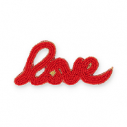 Broches "Love" rosso-oro