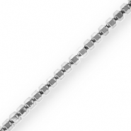 Perline di ematite esagono argento