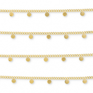 Componenti in acciaio inossidabile catena a rolò con piccole monete oro