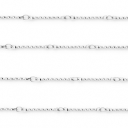 Componenti in acciaio inossidabile catena a rolò barretta argento