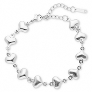 Bracciali in acciaio inossidabile cuore argento