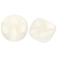 Perline in acrilico organico biancastro