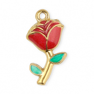 Ciondoli in acciaio inossidabile rosa oro-rosso-verde