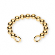 BY31&reg; Orecchini in acciaio inossidabile ear cuff a pallina con 2 anellini oro