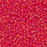 Rocailles Miyuki 11/0 Matted Transparent Red AB 11-0140FR