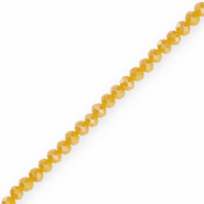 Perline sfaccettate 4x3mm rondella giallo oriolo-effetto perlato