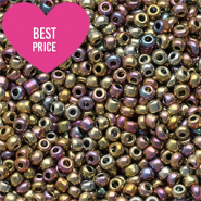 Perline di vetro rocailles 12/0 (2mm) multicolore galassia metallico luminoso