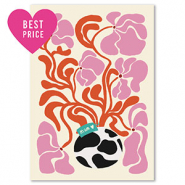 BY31® Espositori bigiotteria in cartoncino fiori biancastro-rosso-rosa-nero