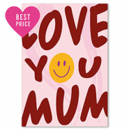 BY31® Espositori bigiotteria in cartoncino "Love you mum" rosso borgogna-rosa-giallo-lilla