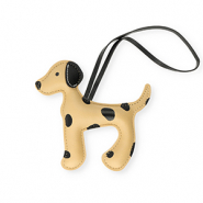 Ciondoli accattivanti cane marrone beige-nero
