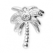 Ciondoli in acciaio inossidabile palma argento-verde scuro