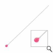 BY31® Componenti in acciaio inossidabile chiodini a testa pallina 70mm argento-rosa magenta